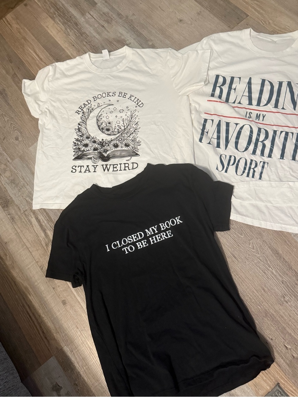Reading & Book Graphic Tee Bundle - White + Black